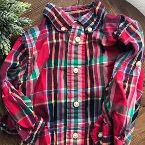Baby boy Ralph Lauren button down flannel 12 month